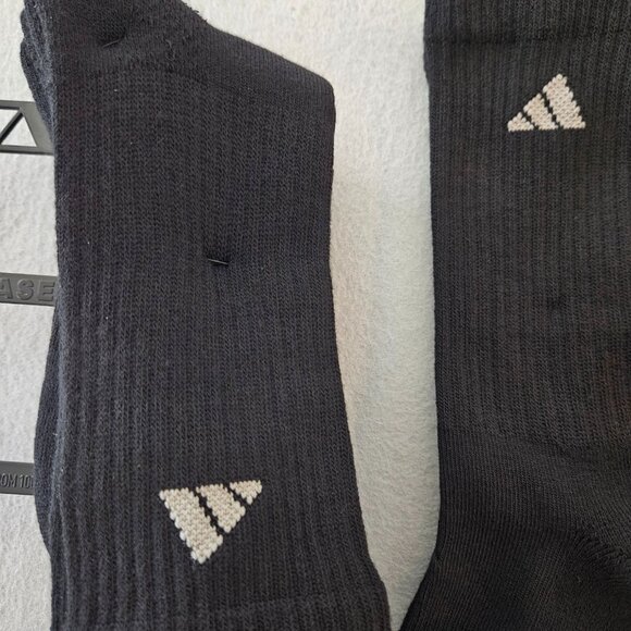 Adidas Black Crew Socks Women's Size 5-10 Cushioned Arch Compression ClimaCool - Picture 3 of 5